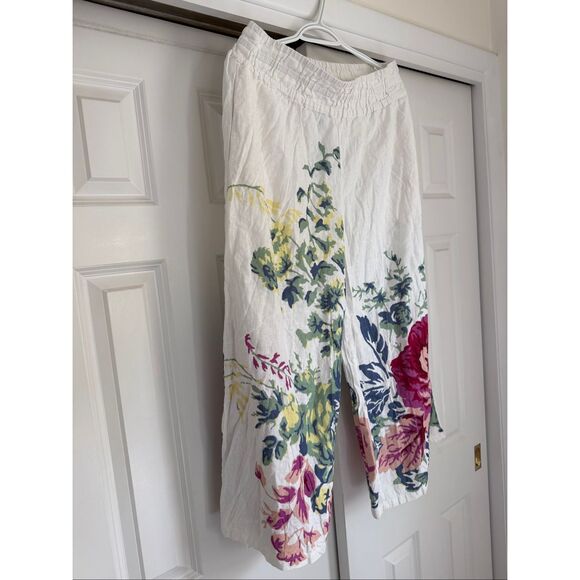 Pilcro by Anthropologie The Somerset Pull-On Pants: Printed Linen Cotton Edition - Picture 4 of 7